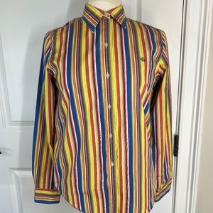 Lauren Ralph Lauren, Size Small,  Multi Color, Striped Button Down Top